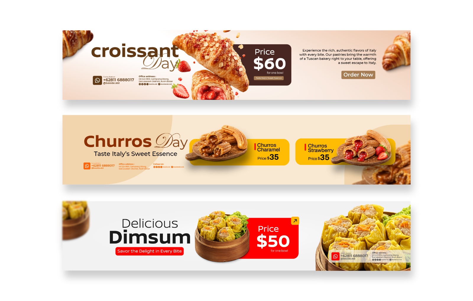 Modern Food Banner Bundle Template