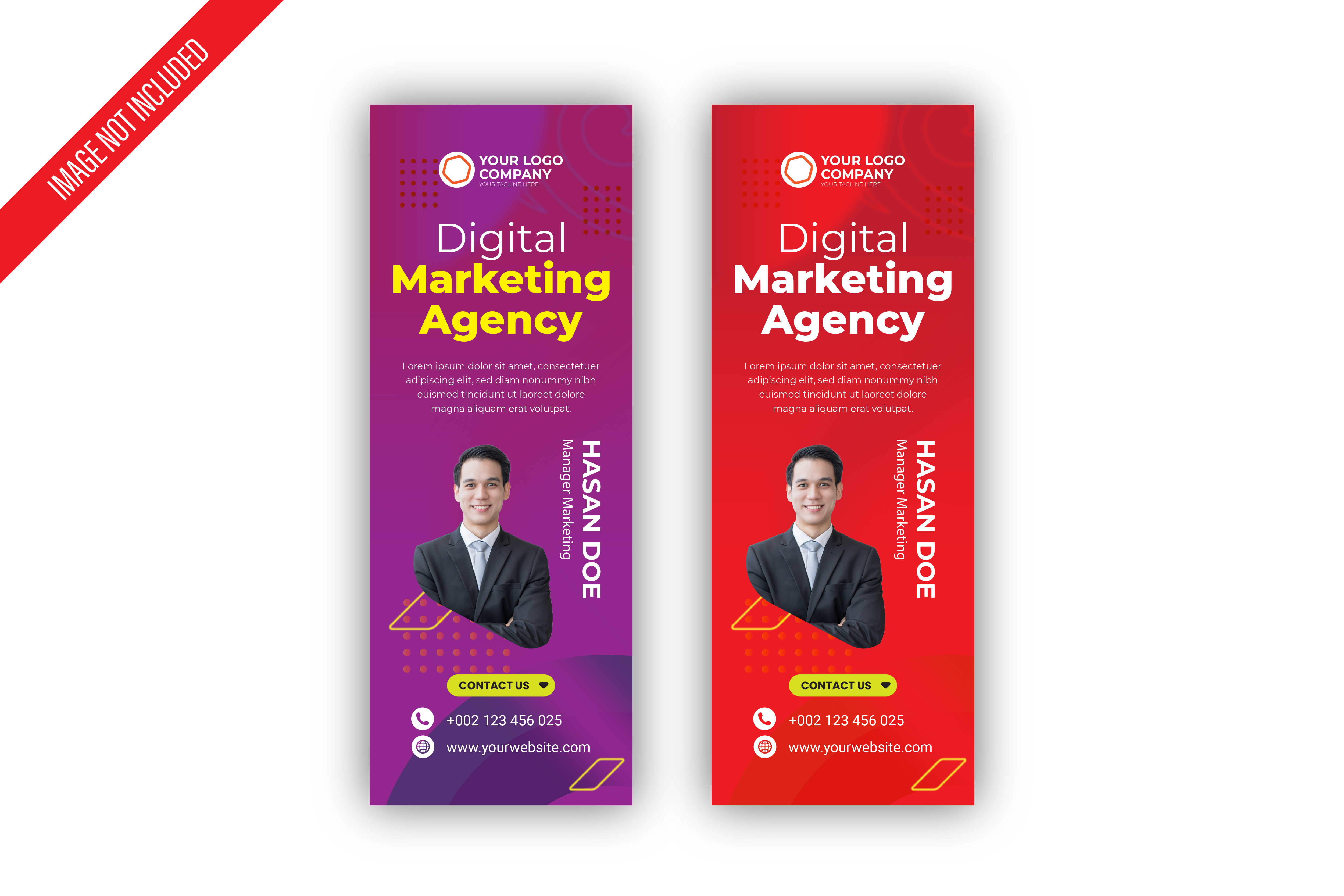 Digital Marketing Agency Roll Up Banner Template with Modern Business Promotion Design